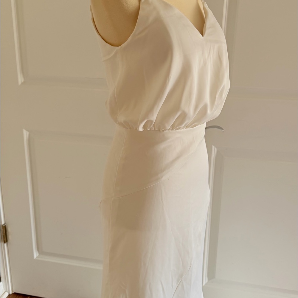 JJs House White Spaghetti Strap Bridal Gown with Train - Picture 5 of 8